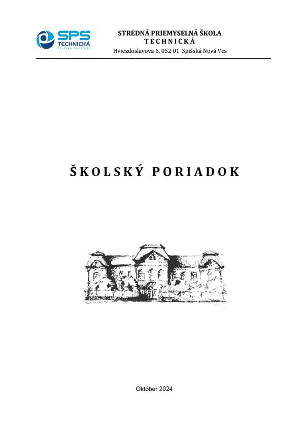 Školsky Poriadok Október 2024